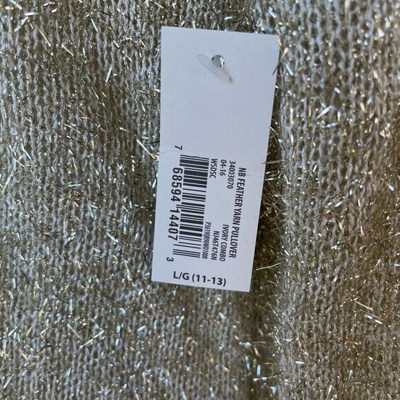 NWT No Boundaries Metallic Gold Feather Yarn Sweater Size L Juniors - Picture 5 of 7